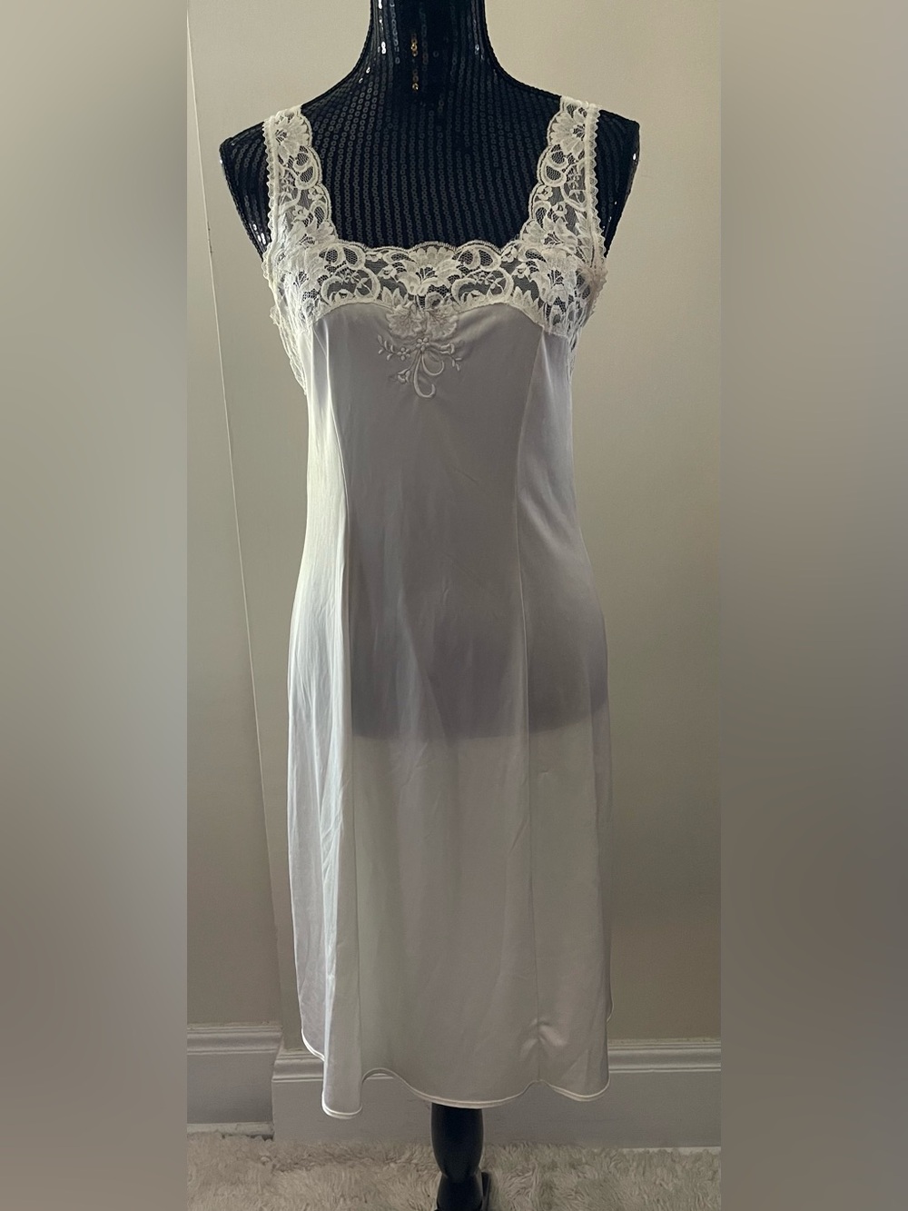 Marks & Spencer Cream Lace Trim Slip Size 10